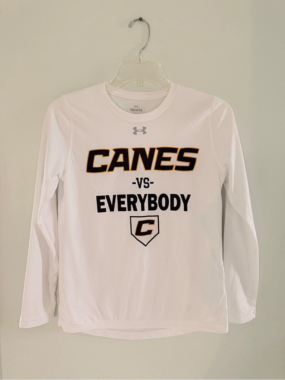 Long Sleeve White Under Armour Canes vs Everybody